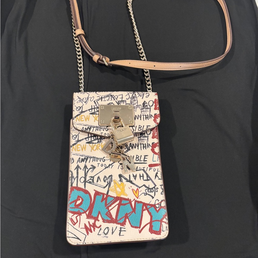 DKNY Graffiti Print Crossbody Bag like New